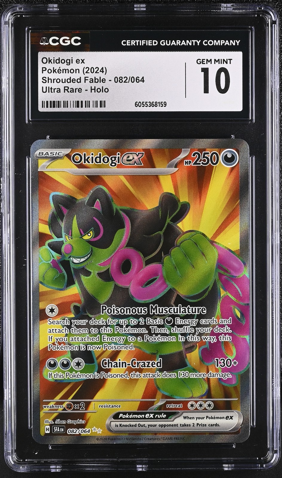 OKIDOGI EX Shrouded Fable Full Art Rare #082 CGC 10 Gem Mint Pokemon