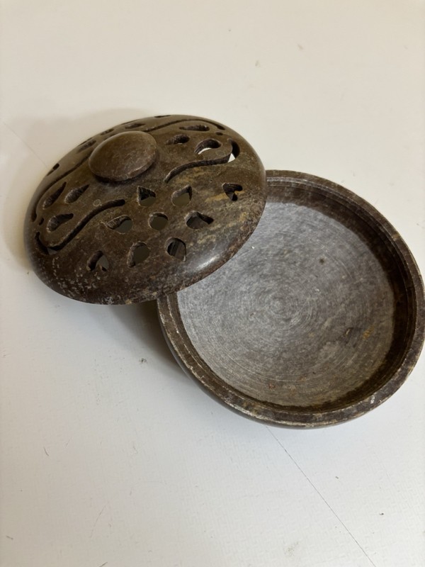 Pan Car, Soapstone, Trinket, Or Incense Burner