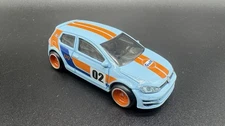 Hot Wheels GULF Volkswagen Golf MK7 Premium Real Riders Loose  Wheel Swap