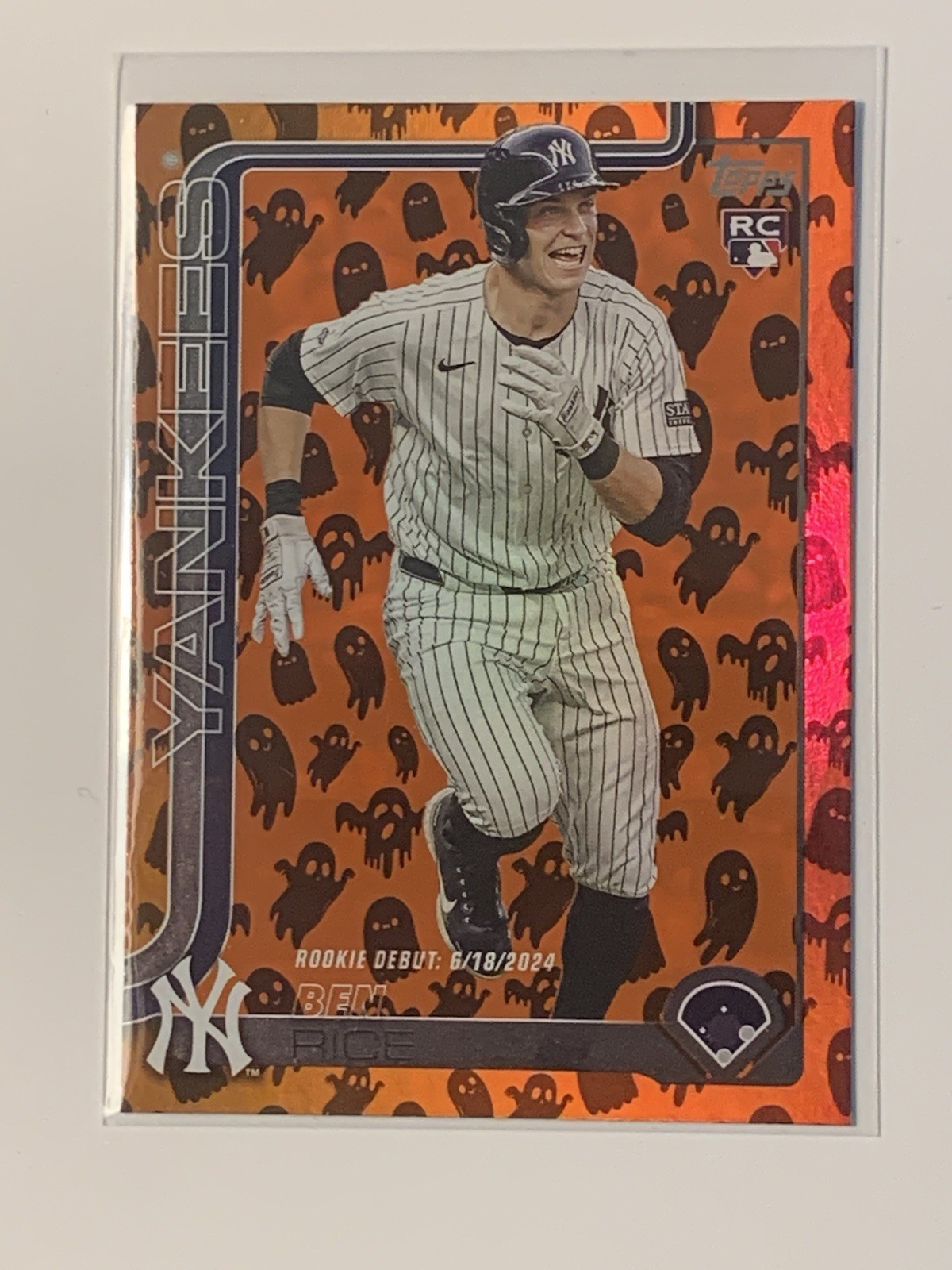 2025 Topps Update Series Ghost Foil Rookie Debut Ben Rice #US25 (RC) Yankees
