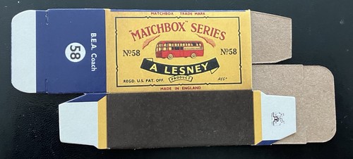 Matchbox #58 B.EA. Coach 1961 Type C Repro Box - Picture 2 of 2