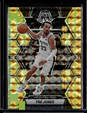 2022-23 Panini Mosaic #173 Tre Jones Reactive Yellow