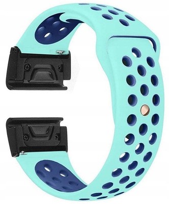 26mm Watch Strap for Fenix 6x - Mint-Navy, Quickfit
