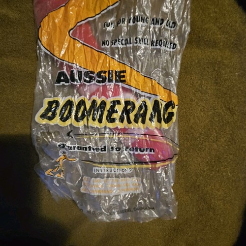  1960s WHAM-O AUSSIE BOOMERANG RED with original packaging not sealed  AWESOME - Picture 4 of 6