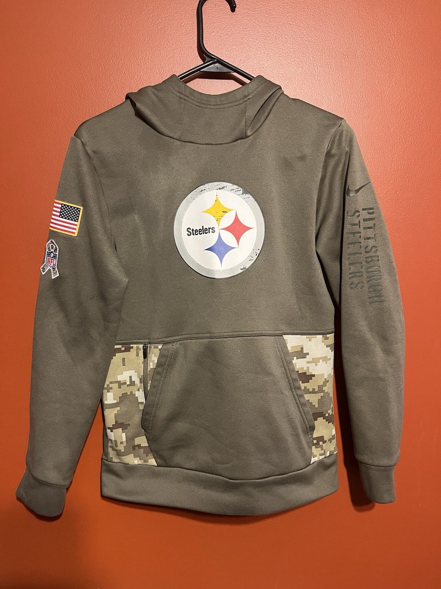 Nike Pittsburgh Steelers Youth Salute To Service Hoodie Sweatshirt M Camo  NFL
