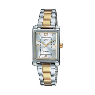 Casio Damenuhr LTP-1234PSG7AEG Classic mit rechteckigem Zifferblatt