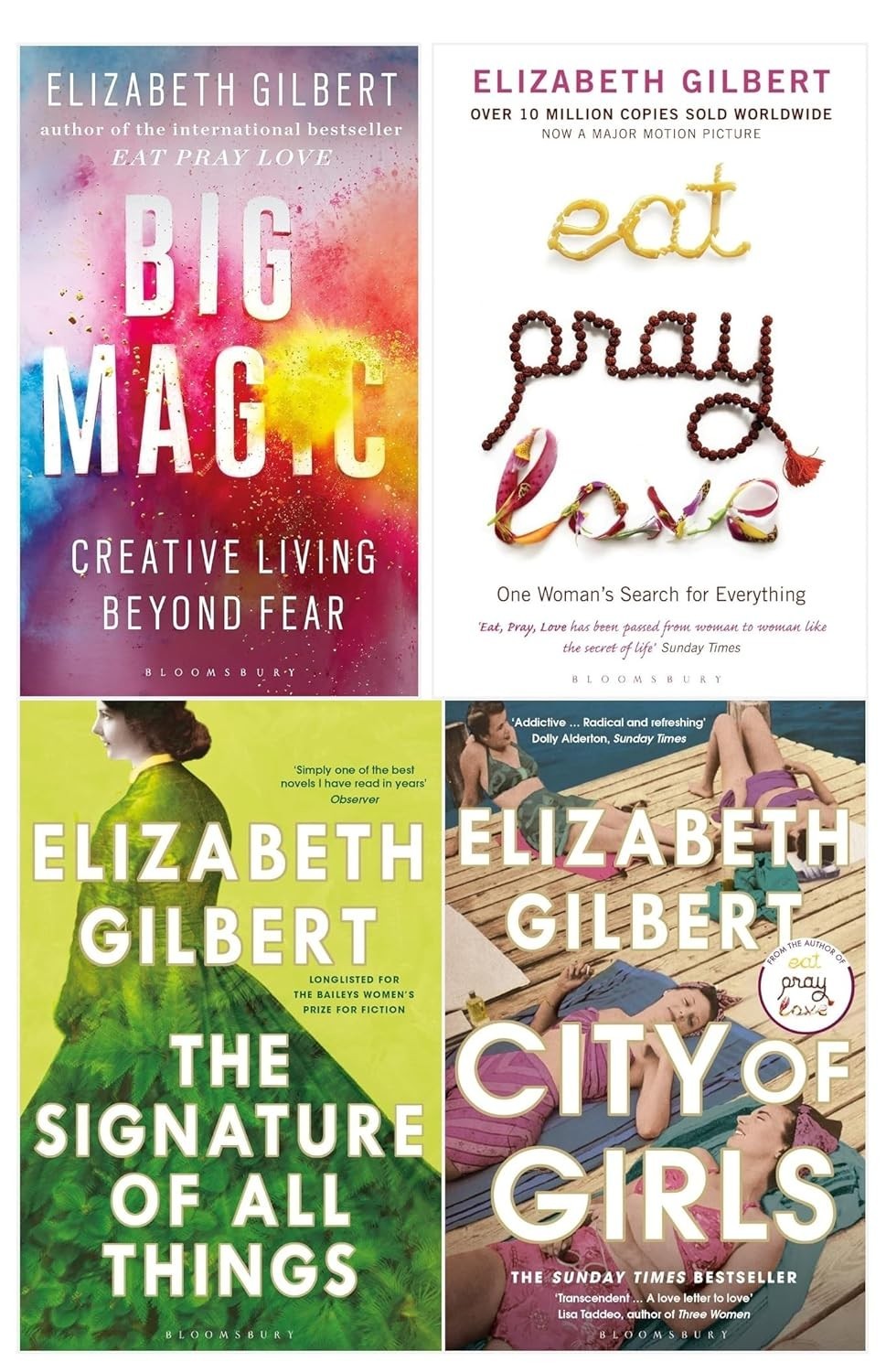 Elizabeth Gilbert Collection 4 Books Set City of Girls, Big Magic, Signature