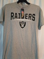 Las Vegas Raiders T-Shirt Majestic Men's NFL Football Logo Size Adult L New