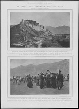 1904 Antique Print - TIBET Lhasa Forbidden City Dalai Lama Palace Treaty  (224)