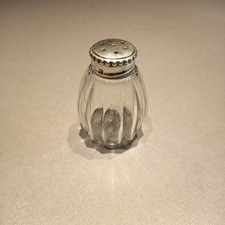 grosse salière ou poivrière en verre et argent massif, Christofle