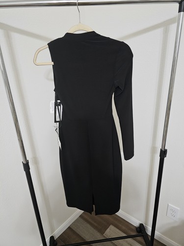 Betsy & Adam Asymmetrical One-Shoulder Sheath Dress Sz 2 $168 - Picture 5 of 7