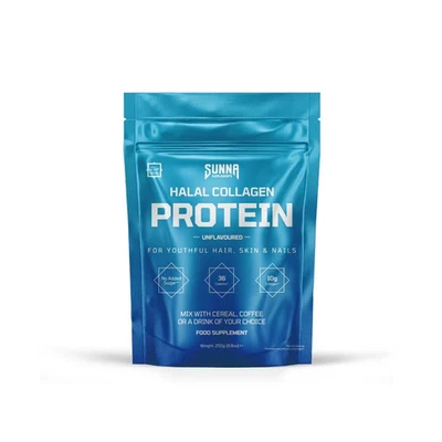 SUNNAH Sunna Supplements Halal Bovine Collagen Protein Powder 250g Unflavoured