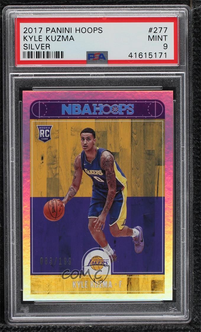 2017-18 Panini NBA Hoops Silver 83/199 Kyle Kuzma #277 PSA 9 MINT 0m5n