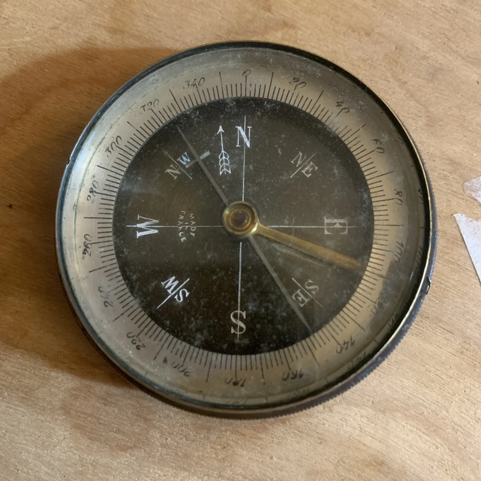 Bússola de bolso francesa antiga - Imagem 2 de 4