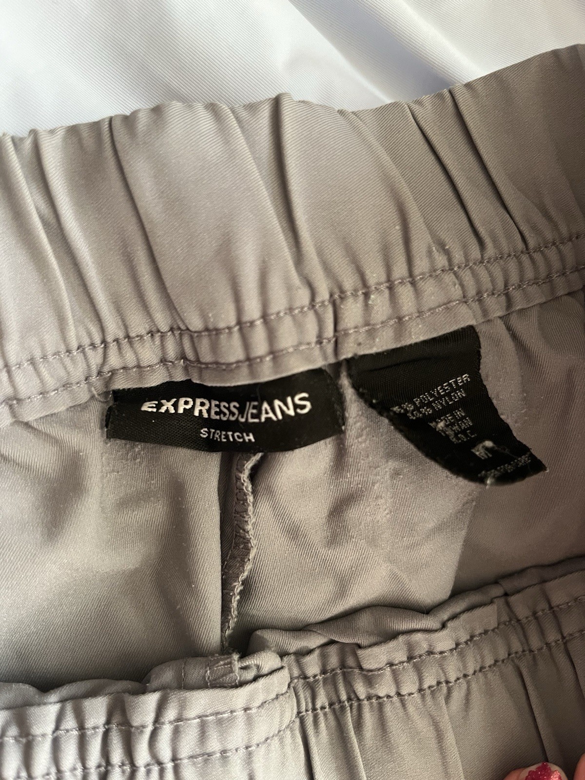Express Performance/Track Style Pants Light Grey … - image 2