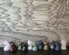 Crystal Crow Carvings | 9oz | Sodalite, Labradorite, Ruby Zoisite & More