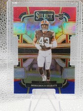 2023 Mohamoud Diabate RC Panini Red and Blue Prizms Die Cuts FOOTBALL #23 Browns