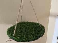 Pet Bird round green Swinging Hanging Perch