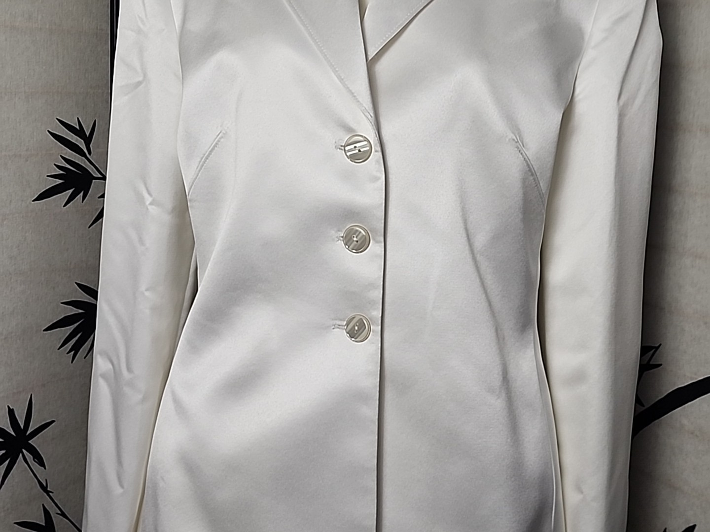 Vintage Oleg Cassini Skirt Suit Set White Lined SZ 6 New with Tags Priority WOW