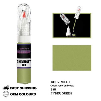 FÜR CHEVROLET CYBER GREEN 38U Touch Up Lackstift Pinsel Fix Kit Kratzer Chip Set