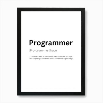 Programmierer Definition Bedeutung Kunst P gerahmtes Wandbild Poster Leinwanddruck Bild