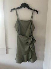 Altar’d State Olive Green Wrap Dress Women’s Size Medium (New Without Tags)