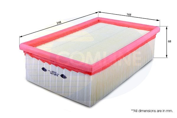 Air Filter 248 mm Length Fits Citroën C4 Peugeot 206 307 COMLINE EAF425