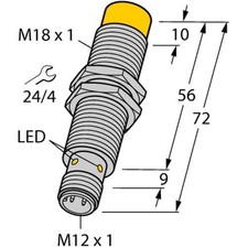 1pc TURCK NI14-M18E-AP6X-H1141 ProXimity Sensor, 14mm Sensing Distance, 18m