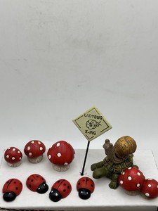 Fairy Or Gnome Garden Mini Accessories Turtle Snail Mushrooms Ladybugs And Sign