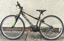 Carrera Abyss Hybrid Bike Unisex 13" Frame Kids Road Bike Black Green