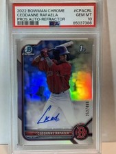 2022 Bowman Chrome Ceddanne Rafaela 1st Bowman Refractor /499 Auto PSA 10