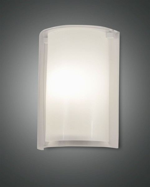 Wandleuchte Wohnzimmer Weiß Glas Metall T:11,5 Cm E27 Wandlampe Schlafzimmer-image