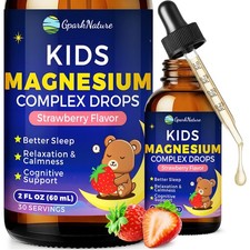 Kids Magnesium Liquid Drops Sleep Calm Brain Bone Support Magnesio Niños 