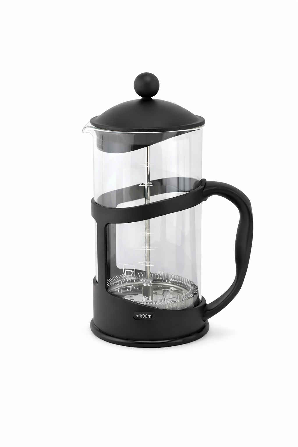 Coffee Cafetiere French Press Glass 350ml Filter Coffee Loose Tea Plunger Black