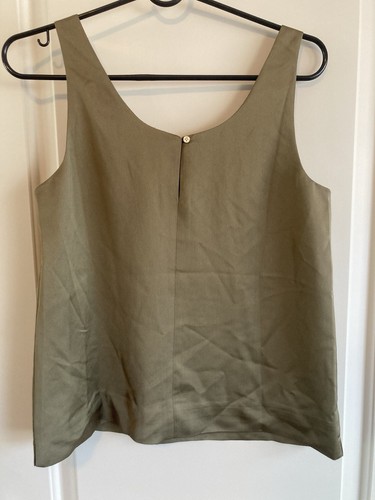 J Crew Top Womens Extra Small Green Scoop Neck Tank Blouse Sleeveless K4902 NWT - Picture 4 of 9