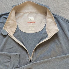 The Normal Brand 1/4 Zip Pullover Mens Medium Blue Performance Sweater Casual