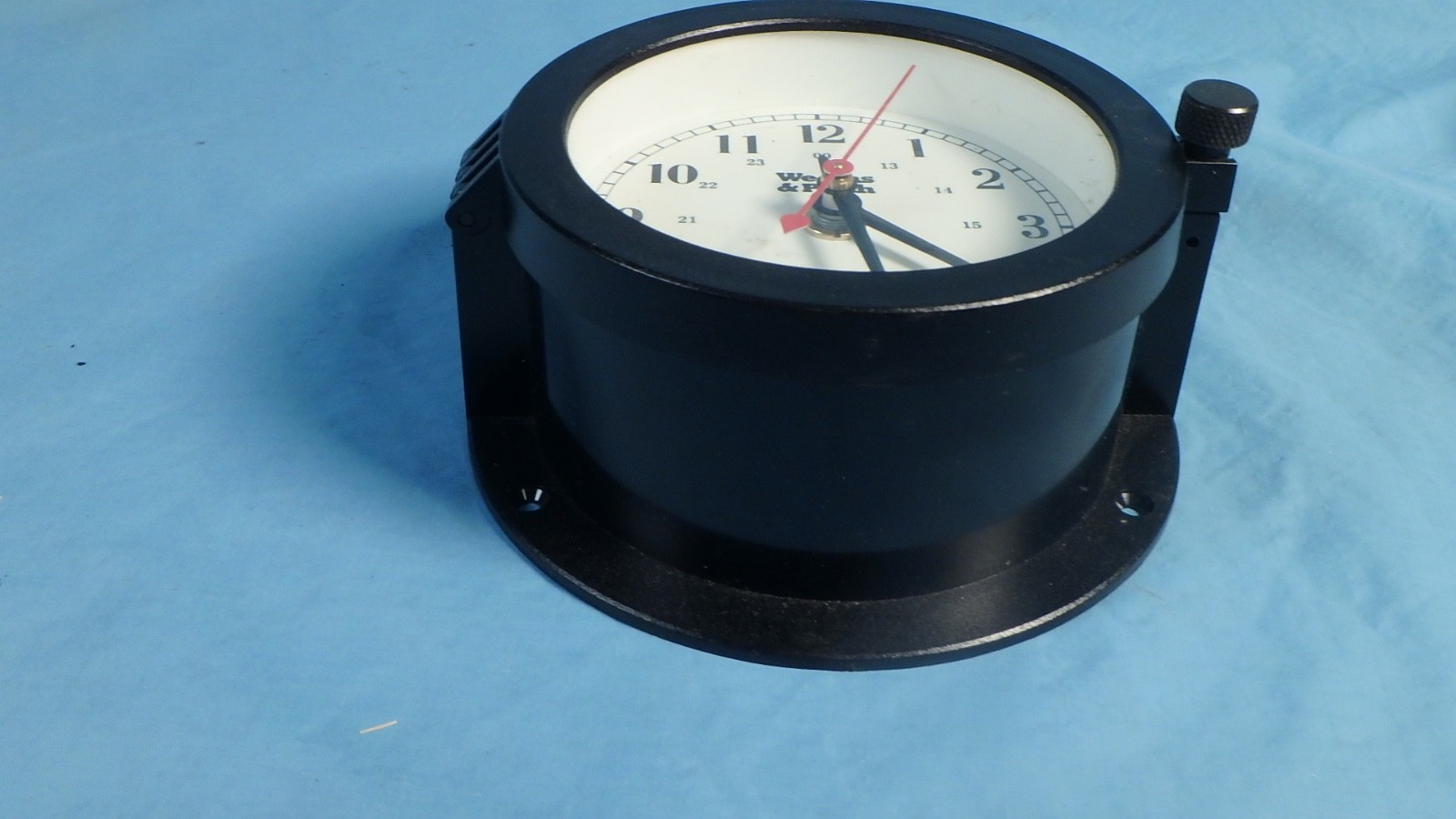Weems & Plath Bluewater Quartz Ship's Clock Black 150500 NEW