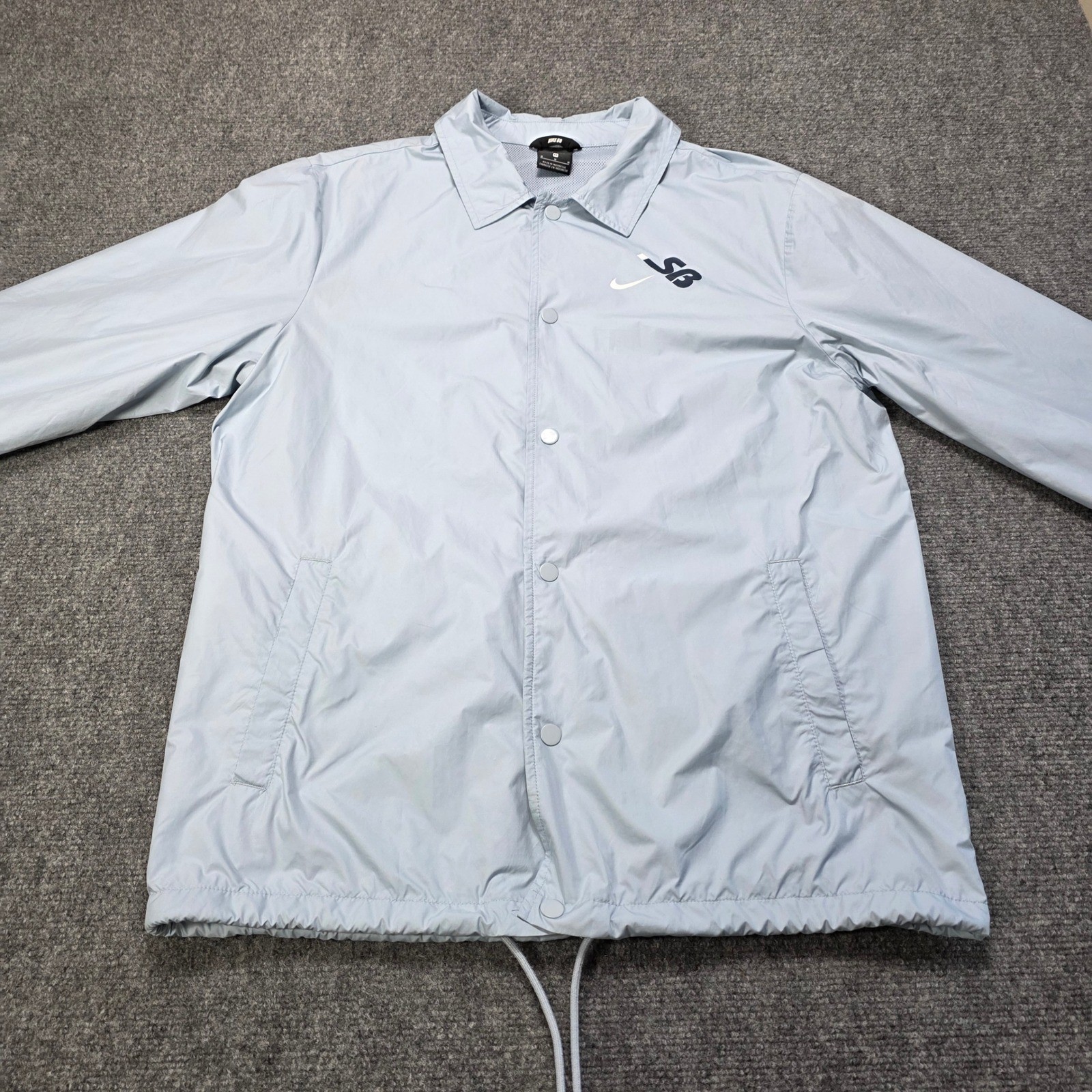 Nike SB Shield Coach Jacket Light Blue Mens Size Medium Wind