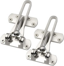 Home Security Door Lock, 2 Pack Latch Guard Clasp Front Door Locks for Kids, ...