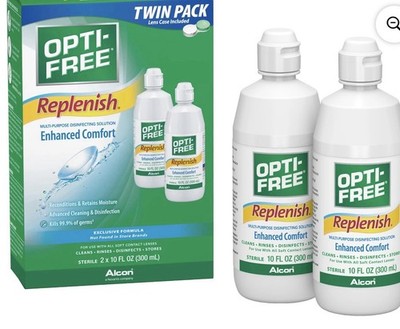 Opti-Free Replenish Multi-Purpose Disinfecting Solution - 10 Fl Oz Twin Pk