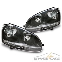 2X TYC Hauptscheinwerfer Scheinwerfer Schwarz H7/H7 Rechts+Links FÜR VW Golf V