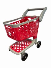 Target Kids Toy Shopping Cart Red Gray 18  Tall Pretend Play Grocery Cart