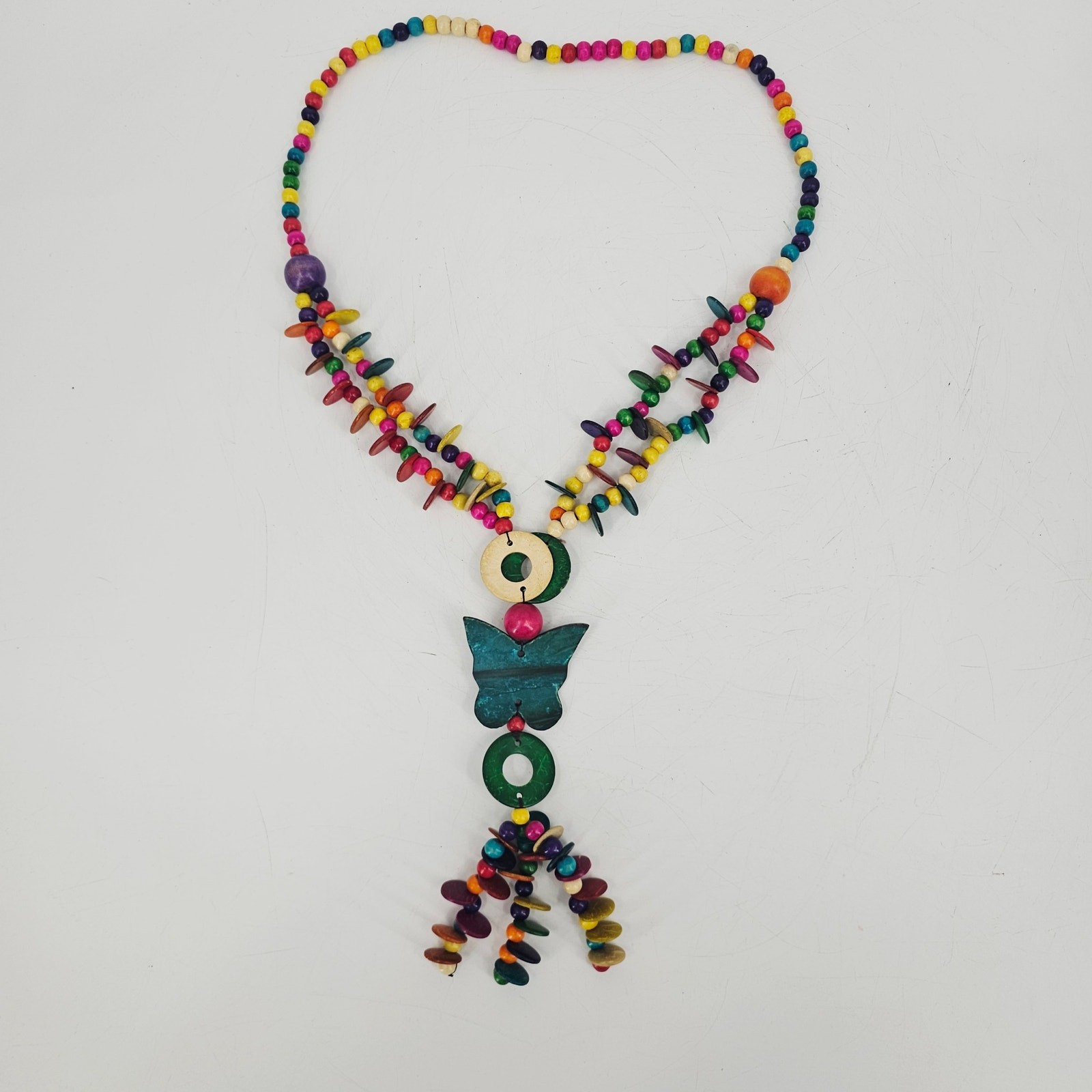 Vintage Coconut Shell Beaded Statement Necklace B… - image 5