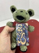 Grateful Dead Esau Bean Bear Plush Toy Liquid Blue Green Zigzag Pattern