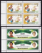 Montserrat, 1981 Royal Wedding Booklet Panes. SG 510-11 Unmounted Mint MNH