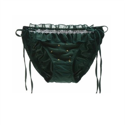 Lady Lace Triangle Briefs Oversize Tie Side Sparkly Star Panties Panty Underwear