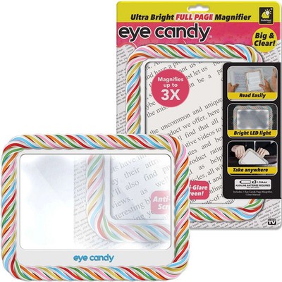 Eye Candy Ultra-Bright Full-Page Magnifier  As Seen On TV  Magnifies Up to 3X
