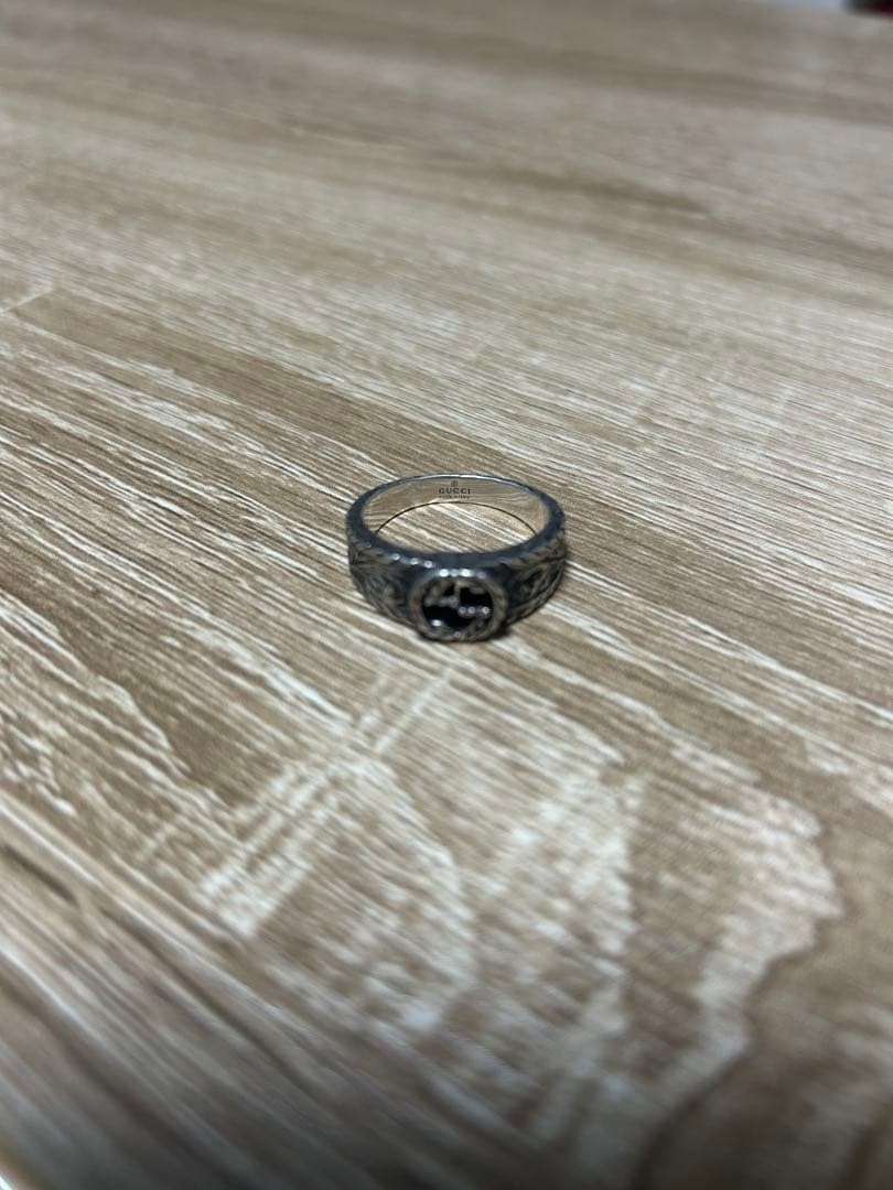 Authentic GUCCI Interlocking Ag925 Silver Ring Si… - image 3