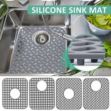 Silicone Sink Protector Rear Drain Kitchen Sink Mat Grid Accessory Non-slip