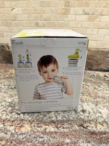 Kiinde Foodii Starter Kit - Sistema di riempimento e alimentazione snack spremuto - Foto 5 di 9